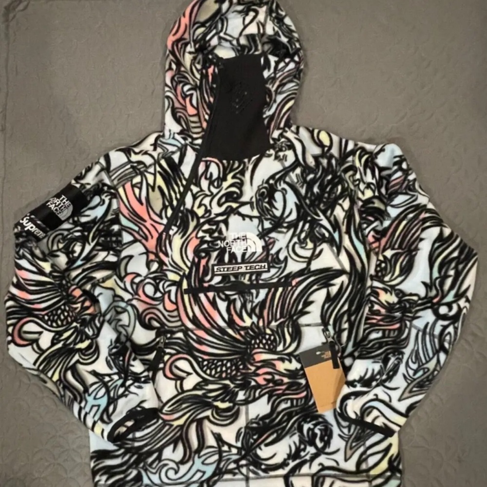 Supreme The North Face steep tech pullover Multi Dragon FW22 Men Sz small